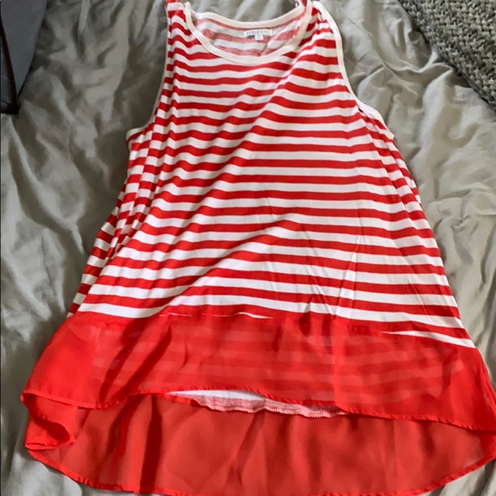 3/$15 NWNT Stylemint Red & White tank